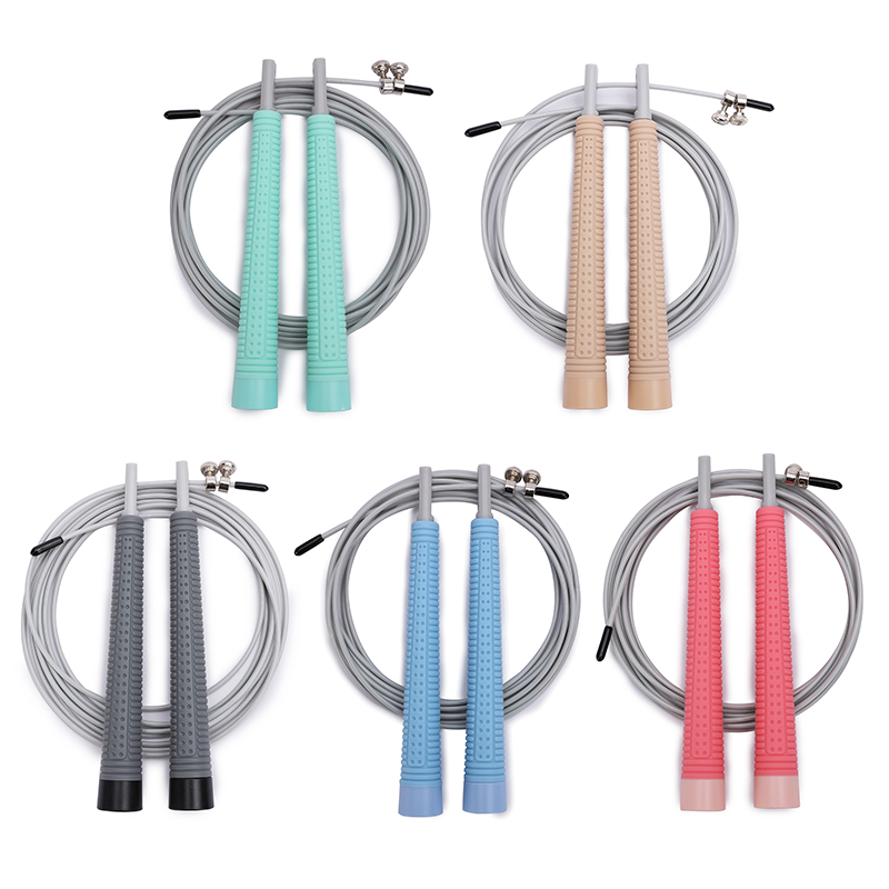 Crossfit Training Gear - Silicone Handle Jump Rope Fitness PVC