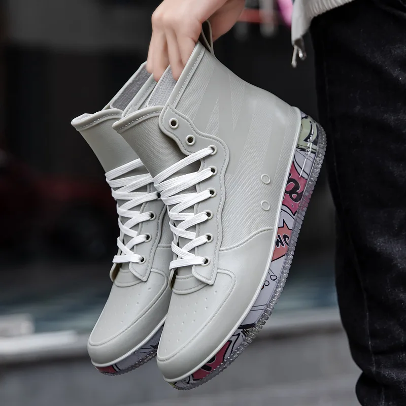 Men Rain Boots Fashion Trendy  – Crossfit Male recenzja i cena