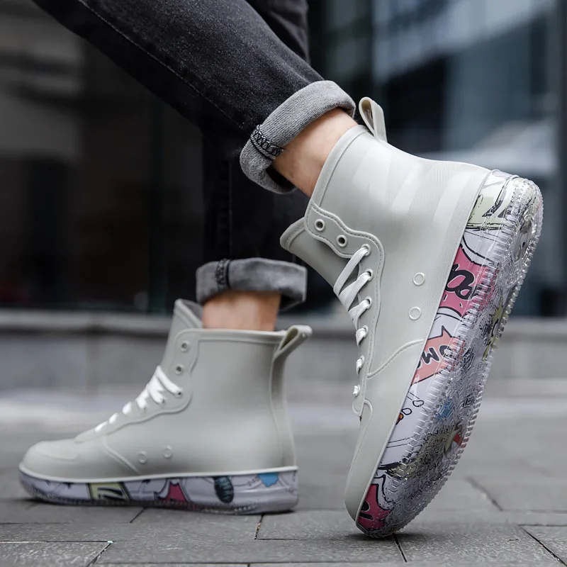 Men Rain Boots Fashion Trendy  – Crossfit Male recenzja i cena
