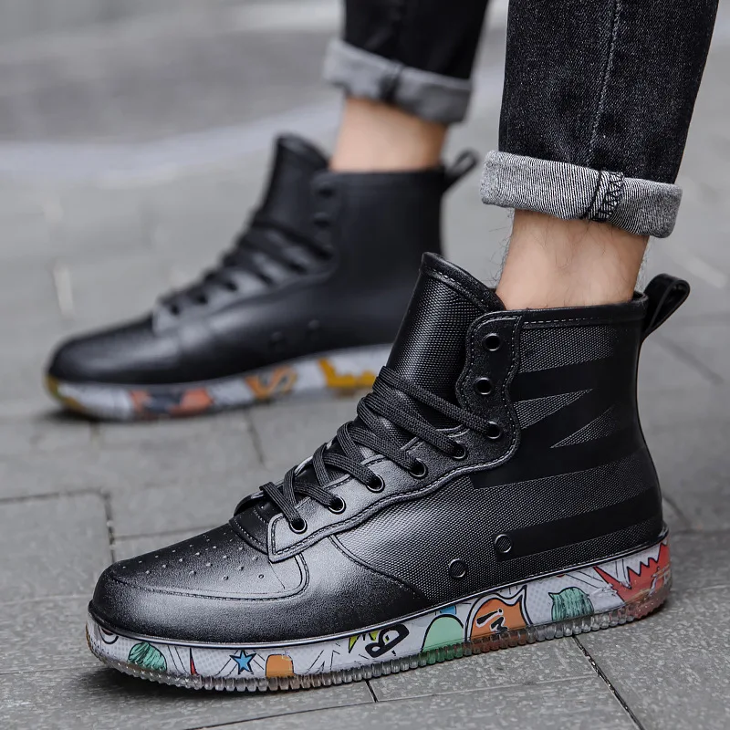 Men Rain Boots Fashion Trendy  – Crossfit Male recenzja i cena