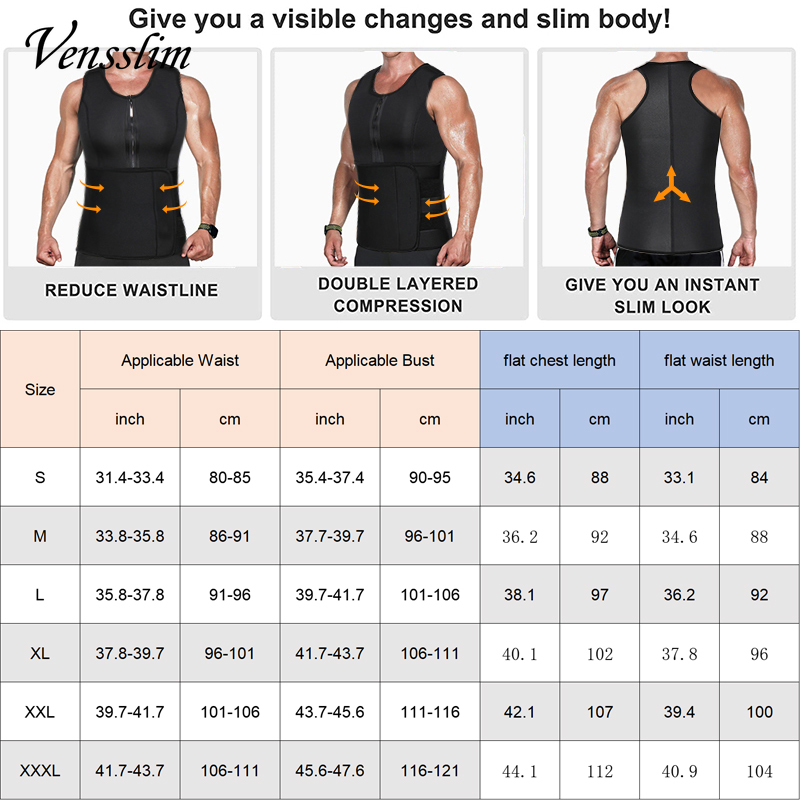 Men Neoprene Sauna Zipper Wais – Crossfit Weight Vest recenzja i cena