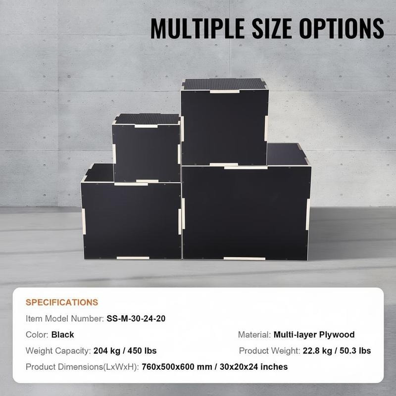 Wooden Plyo Box 30/24/20 Inch  – Box Jump Plyo recenzja i cena