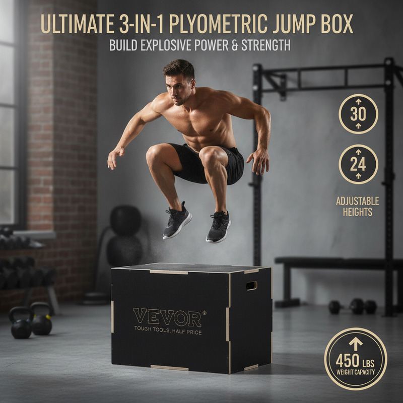 Wooden Plyo Box 30/24/20 Inch  – Box Jump Plyo recenzja i cena