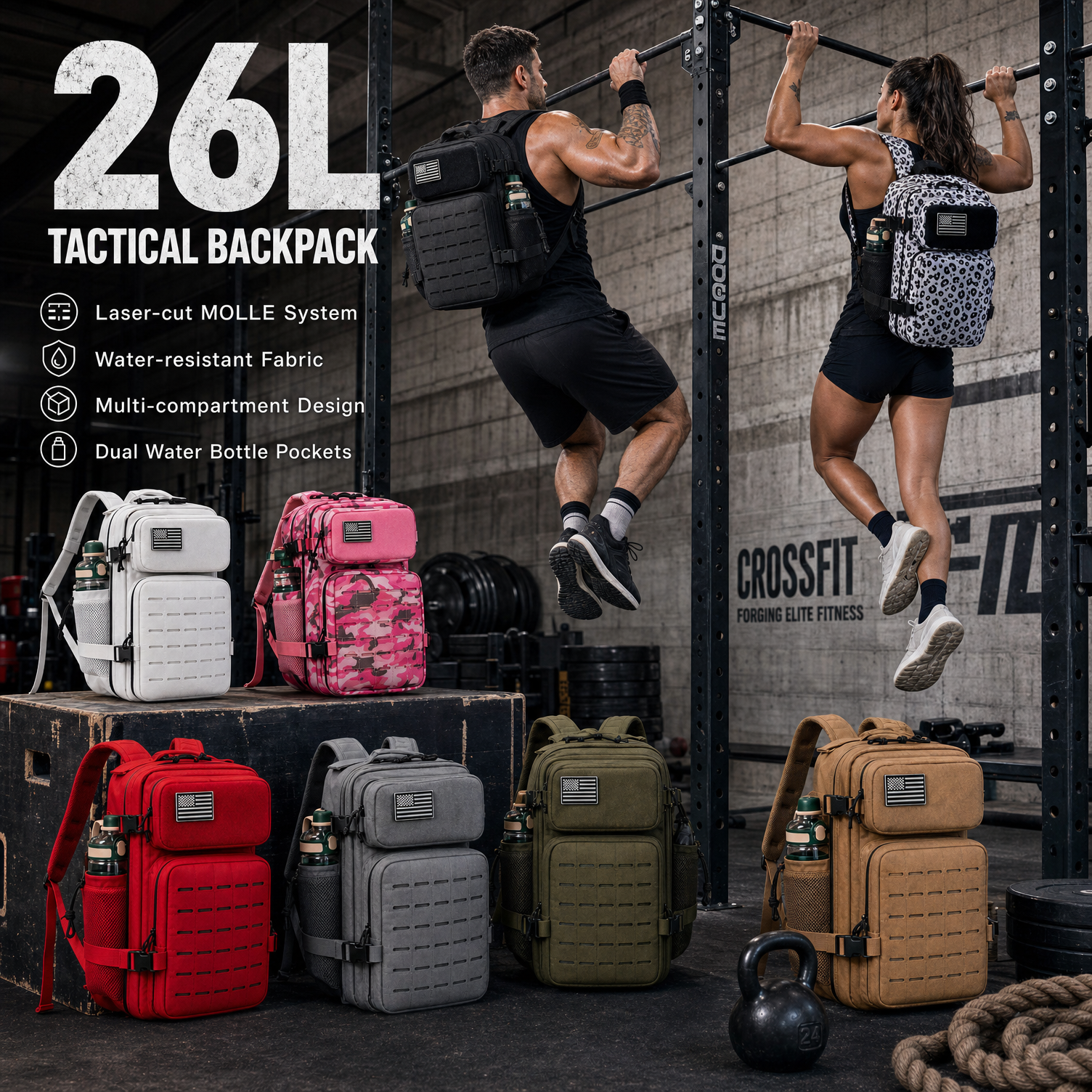 26L Gym Backpack for Men with  – Gear For Crossfit recenzja i cena