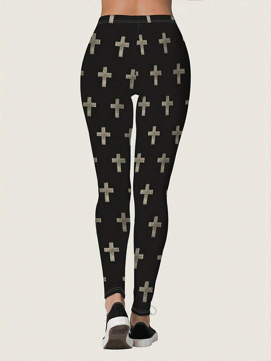 Womens High Waisted Cross Prin – Crossfit Yoga recenzja i cena