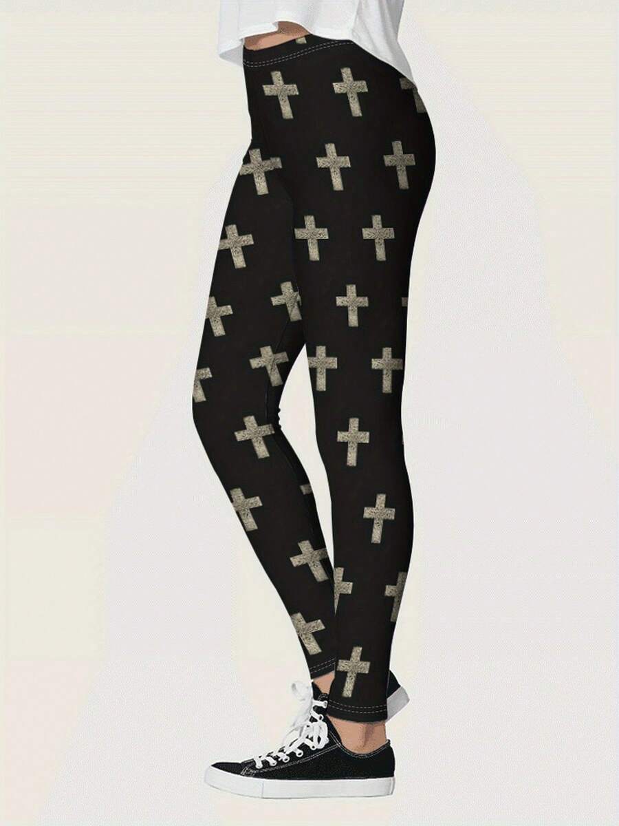 Womens High Waisted Cross Prin – Crossfit Yoga recenzja i cena