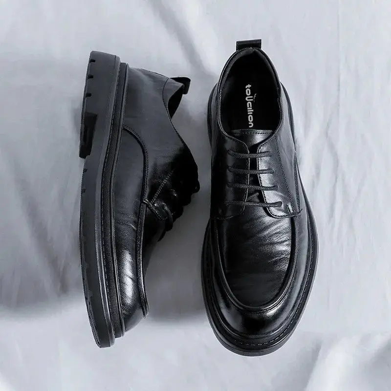 Lace Up Round Toe Men's Leathe – Crossfit Male recenzja i cena