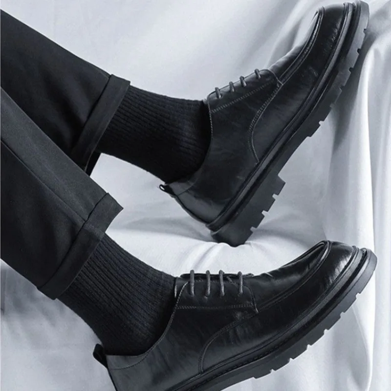 Lace Up Round Toe Men's Leathe – Crossfit Male recenzja i cena