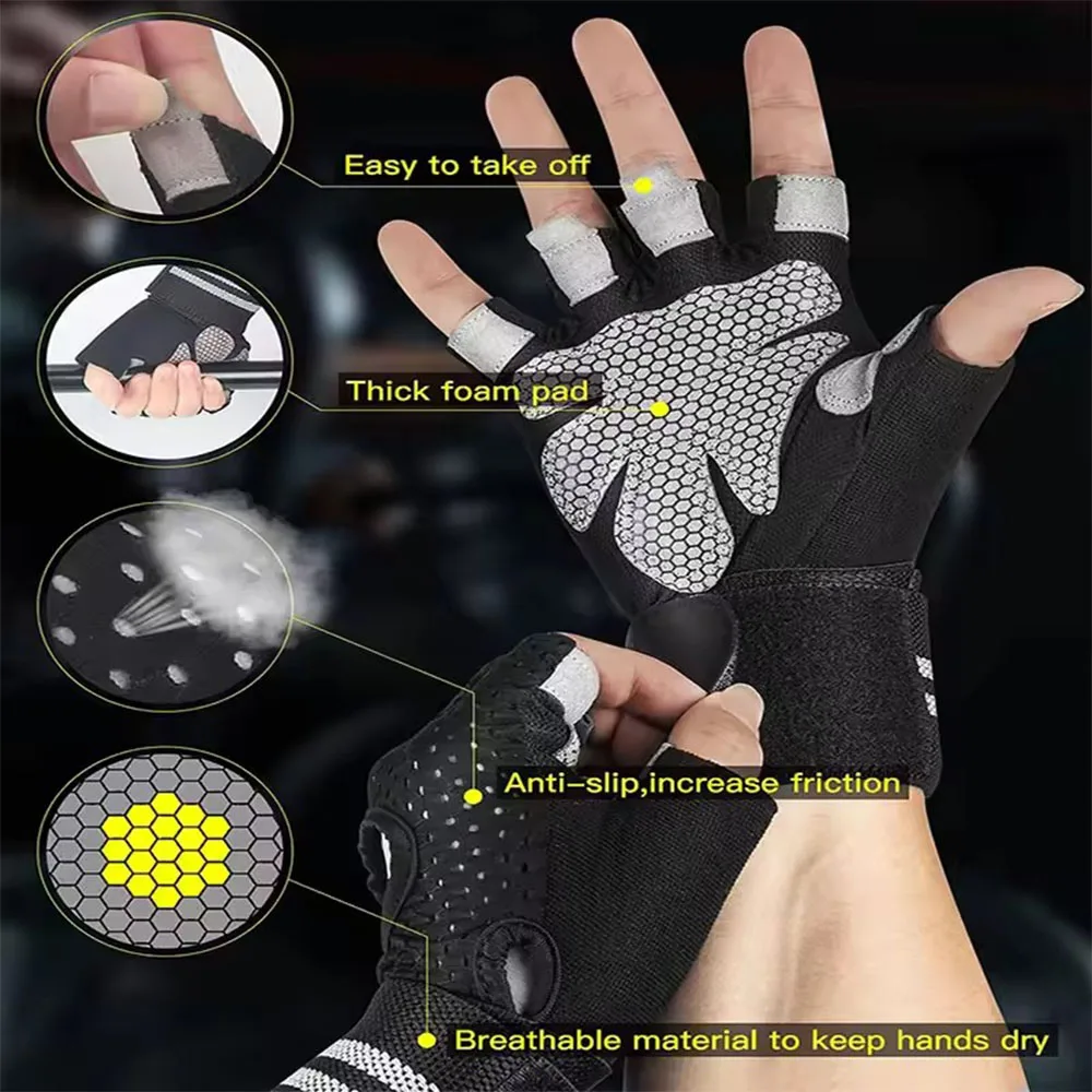1Pair Half Finger Gym Fitness  – Crossfit Training Gear recenzja i cena