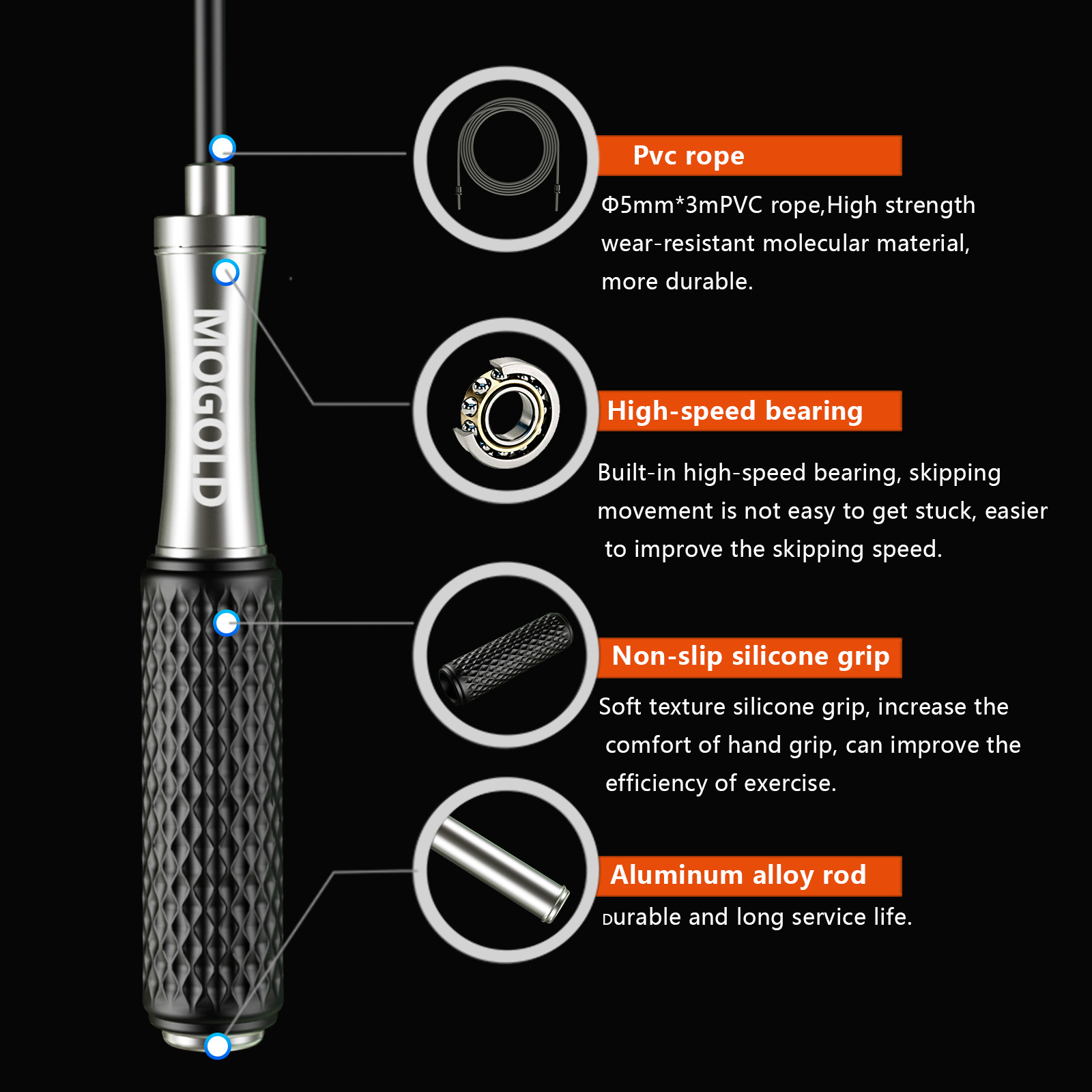 Speed Jump Rope Non-Weight Bea – Jump Rope Speed Bearing recenzja i cena