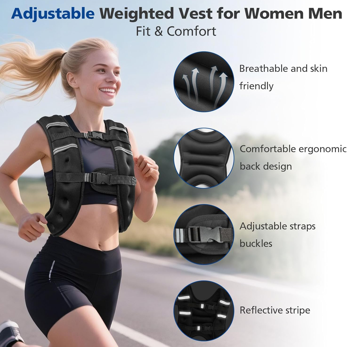 Weighted Vest with Reflective  – Crossfit Weight Vest recenzja i cena
